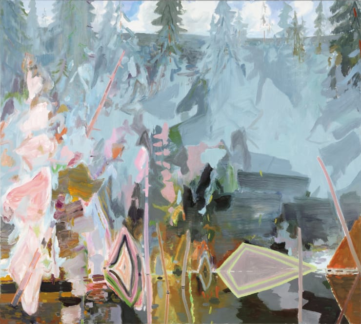 Echo Pond Edge, Wild Spring, 2021 Oil on linen 70 x 78 inches