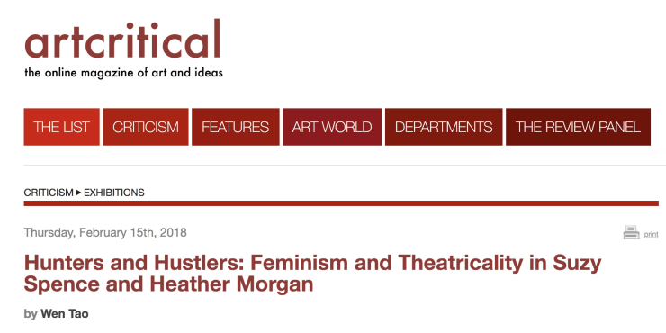 Hunters and Hustlers: Feminism and Theatricality in Suzy Spence and Heather Morgan