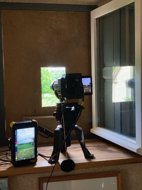 Blondes' set up for filming Loire River