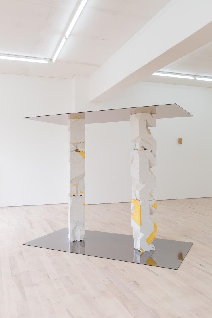Allyson Vieira Multi Story III, 2014 Ytong block, tempered mirror glass, paint 164 x 100 x 200 cm