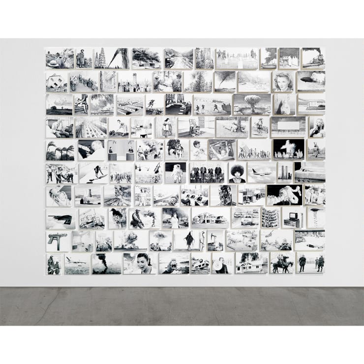 Cynthia Daignault What Happened, 2018 Oil on linen 100 paintings: Dimensions variable