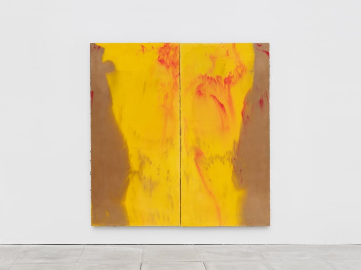 Untitled (body and flower welts), 2022Plaster, polymer, pigment, scrim, oil 200 x 200 x 5 cm