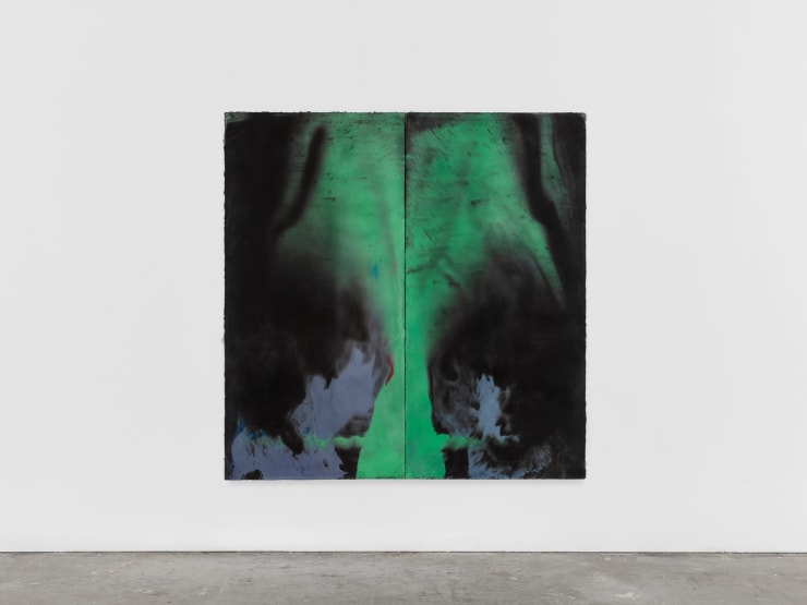 Harminder Judge Untitled (hair caught flame), 2022 Plaster, polymer, pigment, scrim, oil 200 x 200 x 5 cm