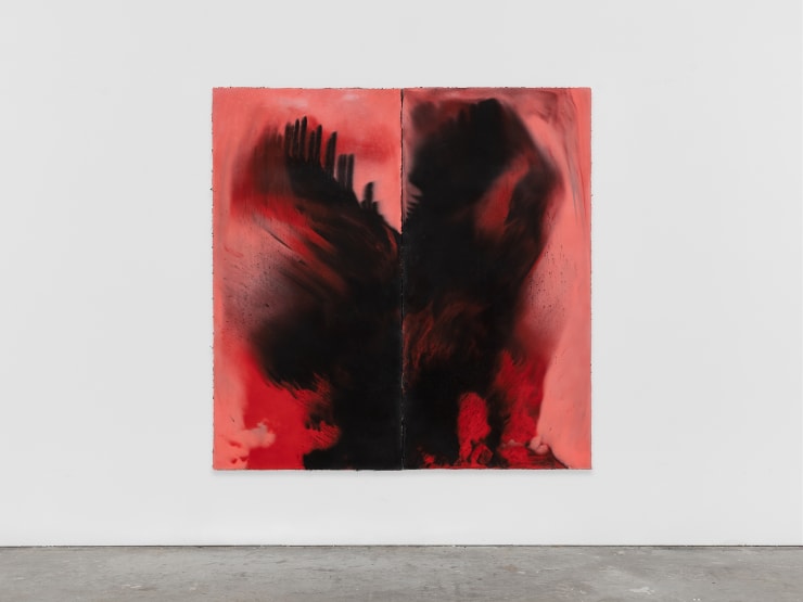 Harminder Judge Untitled (open and passed through), 2022 Plaster, polymer, pigment, scrim, oil 200 x 200 x 5 cm