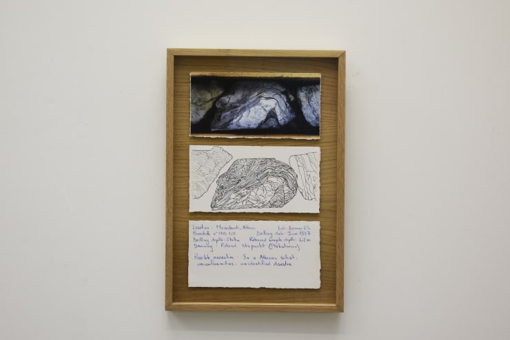 Joana Hadjithomas and Khalil Joreige Trilogies, Monasteraki 11 (6.2m), 2018 - 2021 Work on paper, photo, printed drawing and handwriting in blue pencil