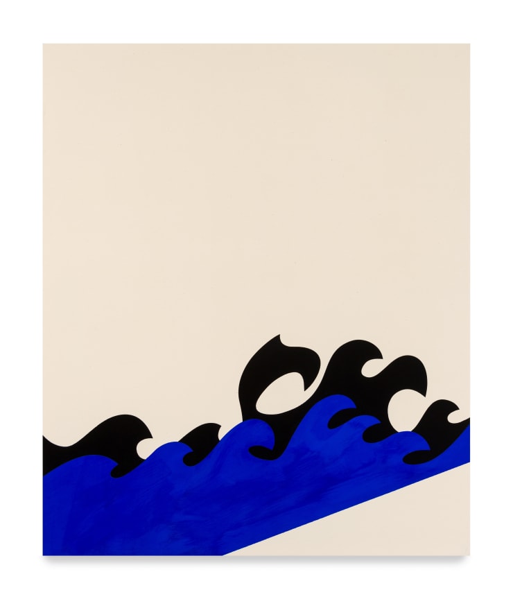 Shabahang Tayyari Wave No.80006582 Friday 09.25 A.M. Khazar seashore, 2023 Gouache on unprimed canvas 120.00 x 100.00 cm