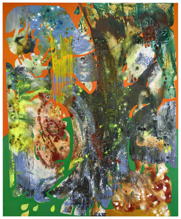 Vian Sora, Seabed, 2024, Oil on canvas with mixed media, 182.88 x 152.40 cm
