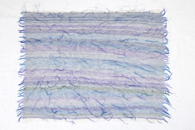 Huda Lutfi Blue Waves, 2022 Organza fabric and thread 46 x 60 cm