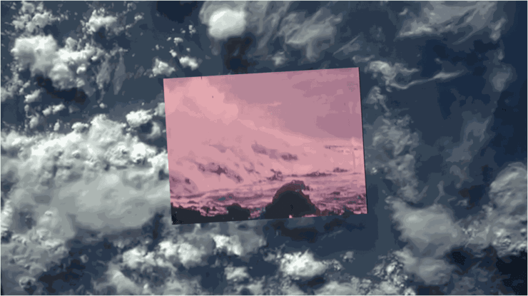 SOPHIA AL MARIA The Future Was Desert Part I & Part II, 2016 Video with found footage, sound Video still from The Future Was Desert Part I Part I: 5 minutes 23 seconds Part II: 4 minutes 35 seconds Edition of 3 + 2AP