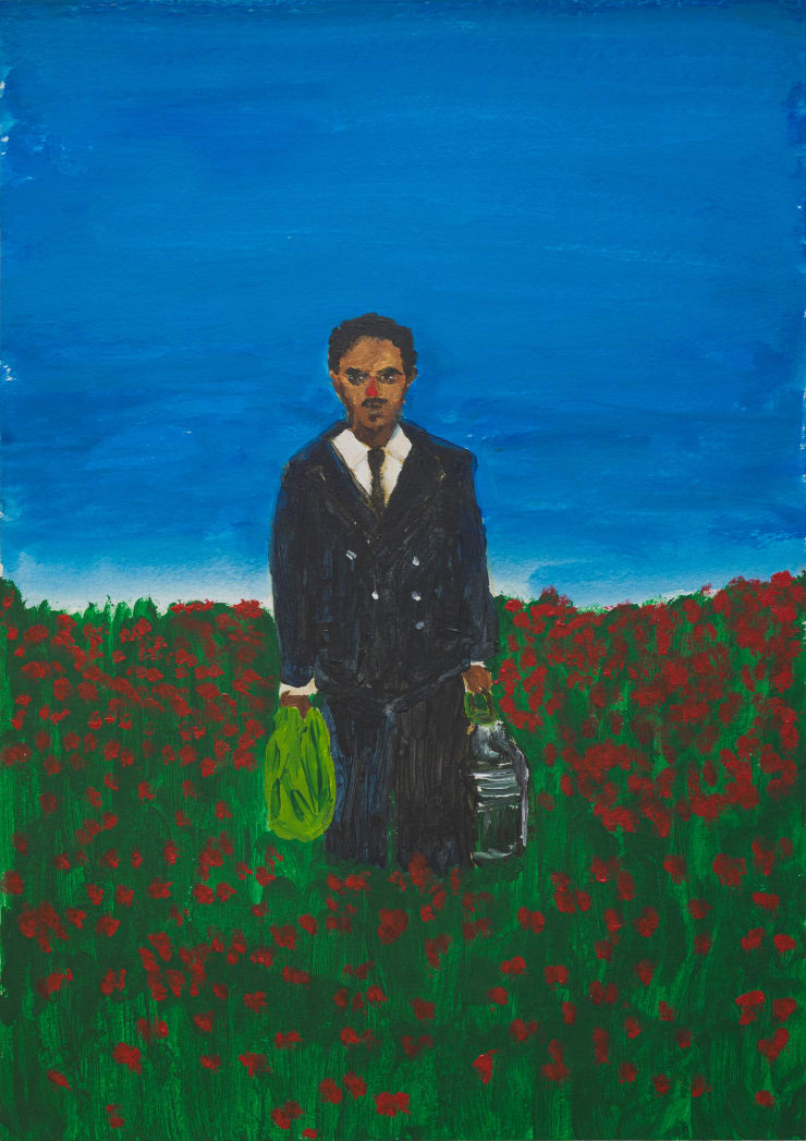 Anuar Khalifi Tangier Drawing, 2025 Acrylic on Paper 40 x 30 cm | 48 x 35 cm (framed)