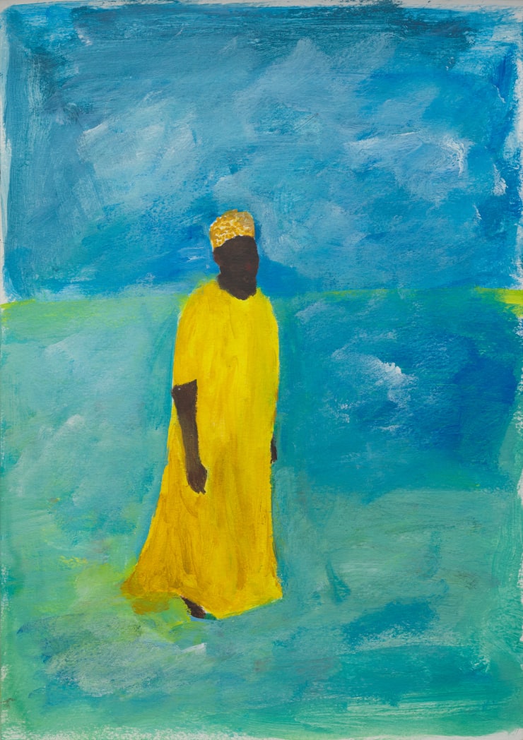 Anuar Khalifi Ibrahim The Fisherman Drawing, 2023 Acrylic on Paper 40 x 30 cm | 48 x 35 cm (framed)