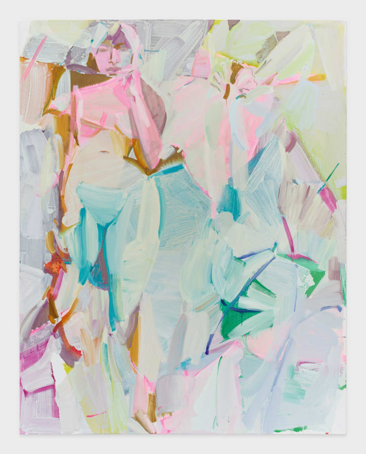 Sarah Awad Rainbow Clearance, 2022 Oil and Vinyl on Canvas 213.36 x 167.64 cm.