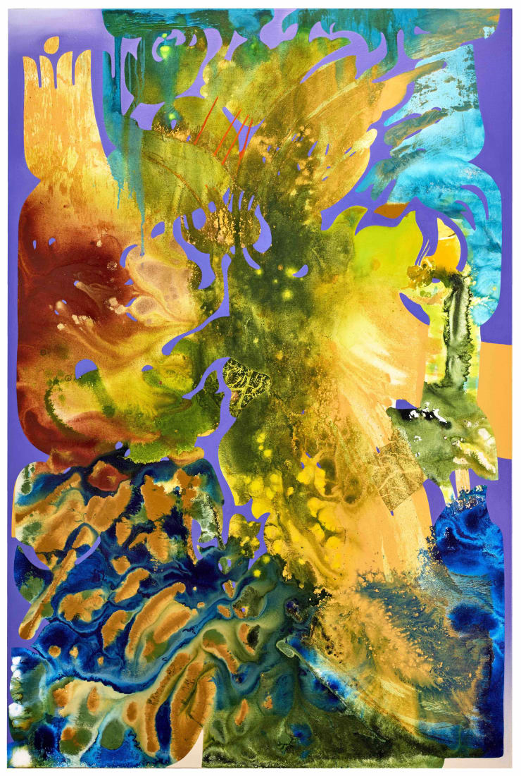 Vian Sora Symbiosis, 2024 Oil on canvas with mixed media 182.88 x 121.92 cm