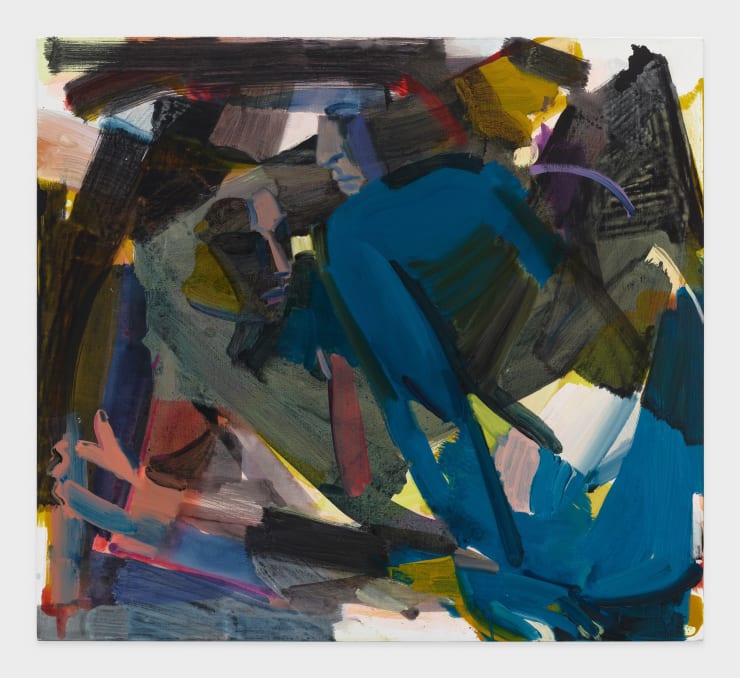 Sarah Awad Sooth Sayer, 2022 Oil and Vinyl on Canvas 96.52 x 106.68 cm.