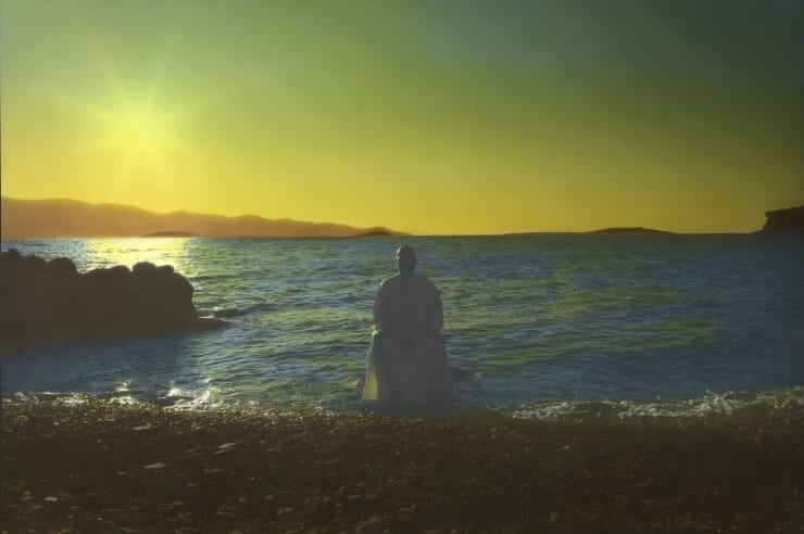 Youssef Nabil The Beautiful Voyage, self-portrait, Antiparos, 2021 Hand Coloured Gelatin Silver Print