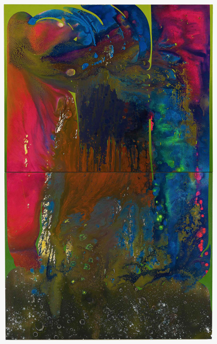 Vian Sora Plumes, 2024 Oil and mixed media on canvas 243.84 x 152.40 cm