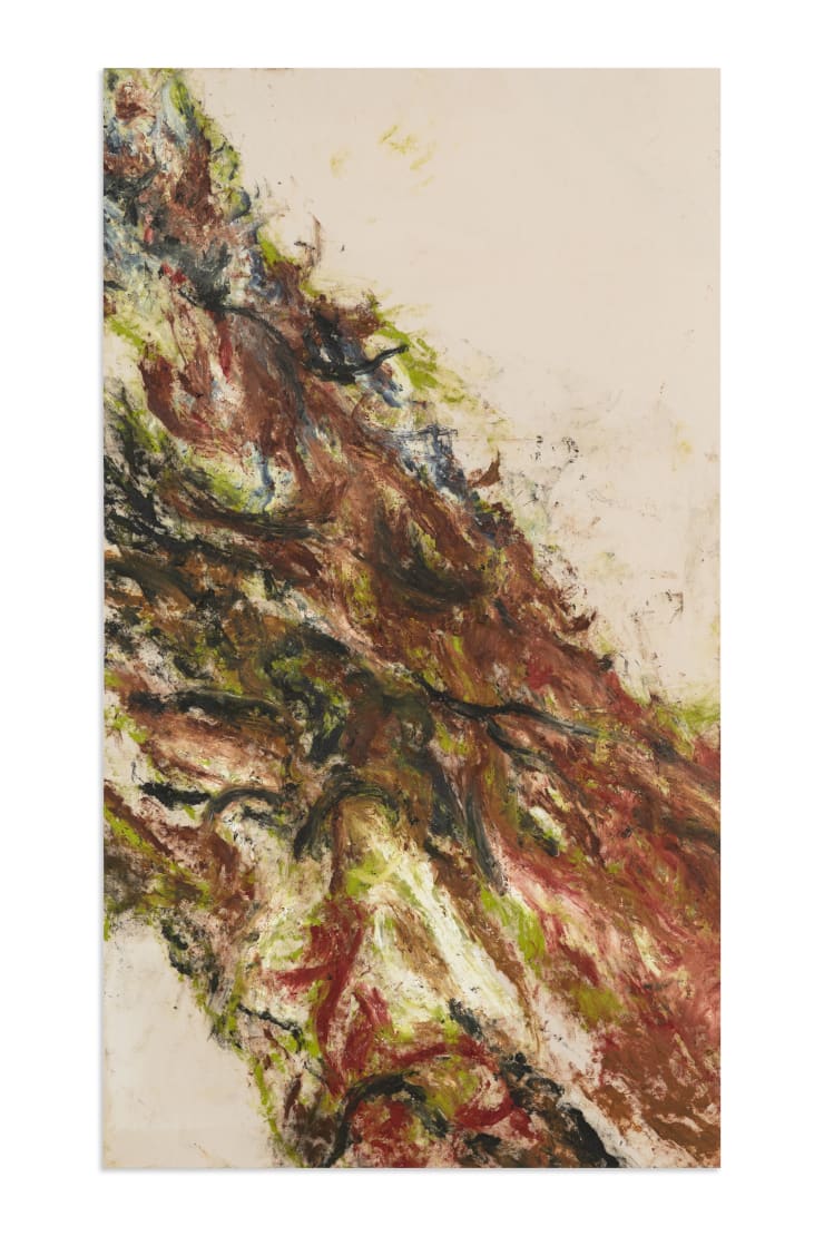 Kamran Samimi Translations III (Transience), 2024 Oil pigment stick on raw canvas 214 x 120 cm