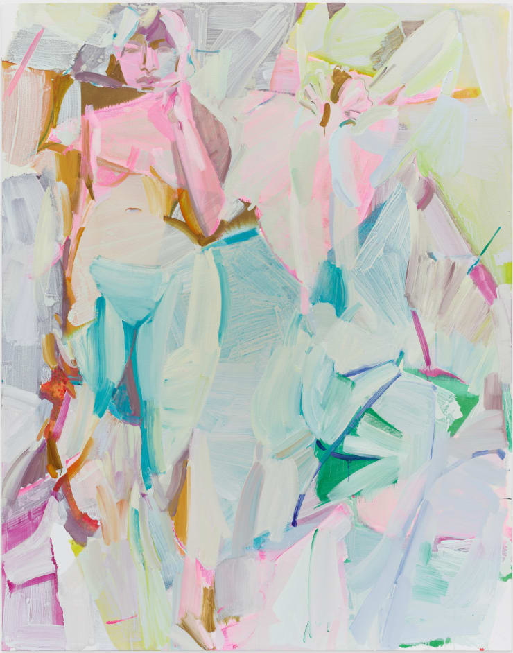 Sarah Awad, Rainbow Clearance, 2022, Oil and Vinyl on Canvas, 213.36 x 167.64 cm