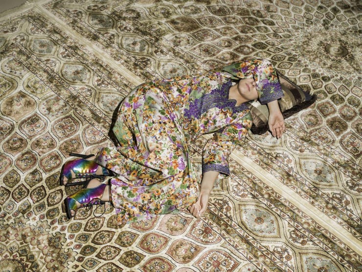 Farah Al Qasimi, M Napping on Carpet, 2016, Archival inkjet print, 69.85 x 93.98 cm