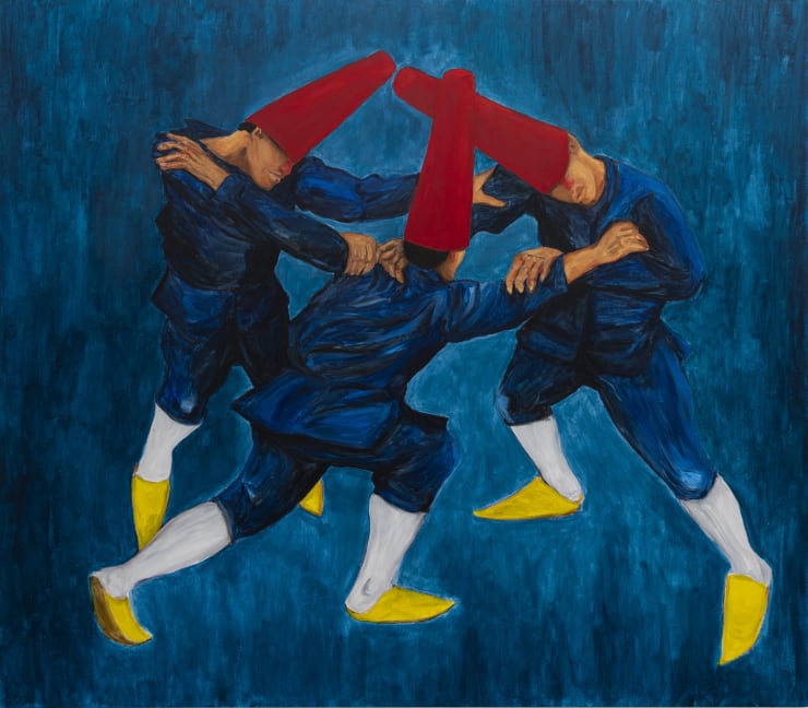 Anuar Khalifi, Mirror Ball, 2022, Acrylic on Canvas, 175.00 x 200.00 cm