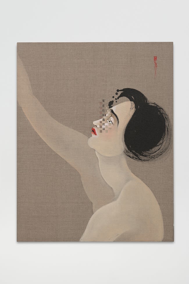 Hayv Kahraman, Mahaffa 5, 2017, Oil On Linen, 81.3 X 63.5 X 7.6 cm