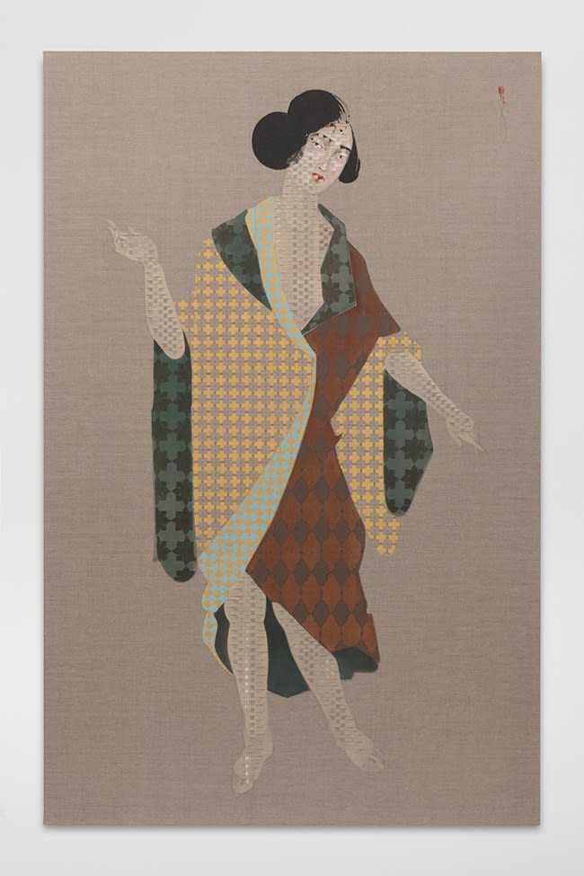 Hayv Kahraman, Peek A Boob 2, 2017, Oil On Linen, 127 X 198.1 X 7.6 cm