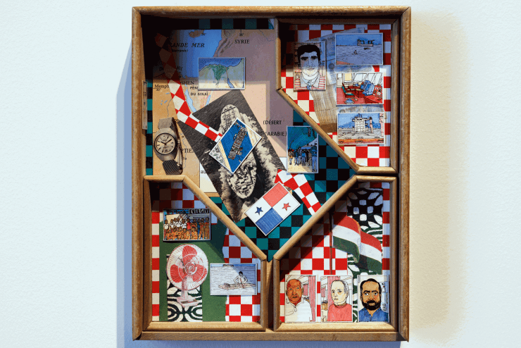 Installation view, At the Edge of Land, 2024, Jameel Arts Center. Photo by Daniella Baptista