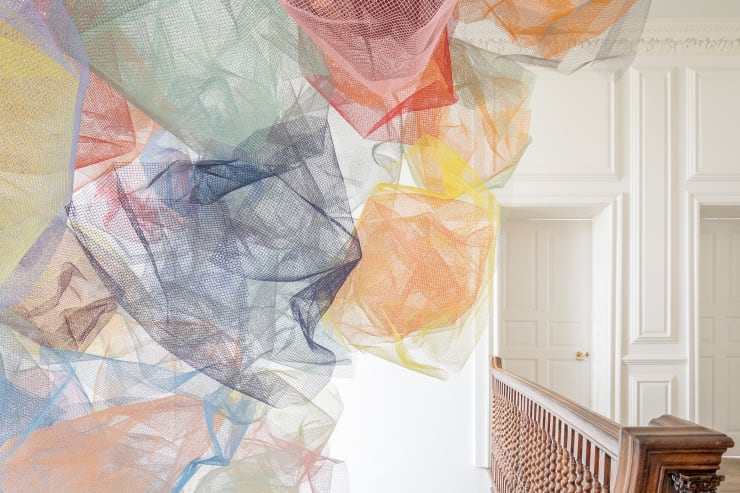 Rana Begum, No.1367 Mesh, 2024, Powder-coated galvanised steel mesh. Photograph by Pallant House Gallery/Taran Wilkhu