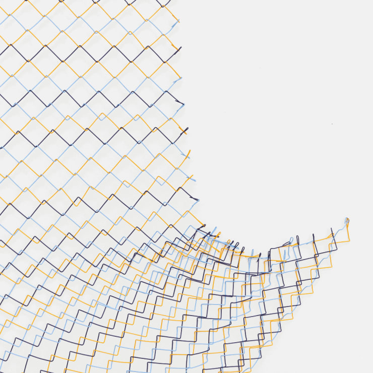 Rana Begum, No.1222 Chainlink, 2022, Powder coated galvanised steel chainlink, 170 x 140 x 5 cm, Detail