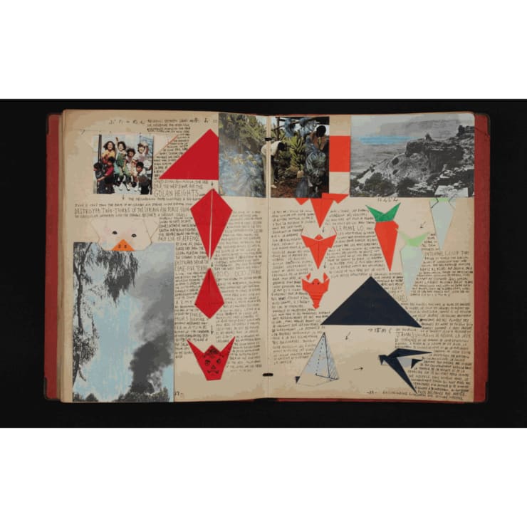 Bady Dalloul, Scrapbook, 2015, Ink and collage on scrapbook