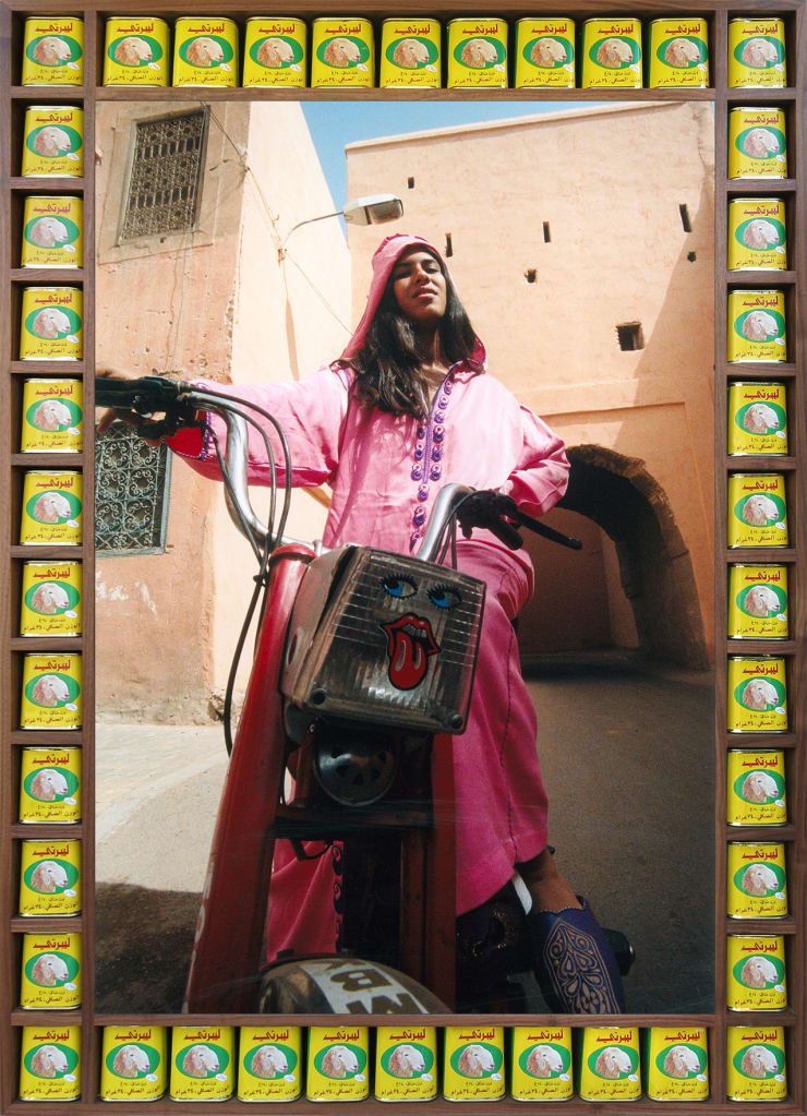 Hassan Hajjaj, Rider in Pink, 2000/1421, framed photography © Hassan Hajjaj.