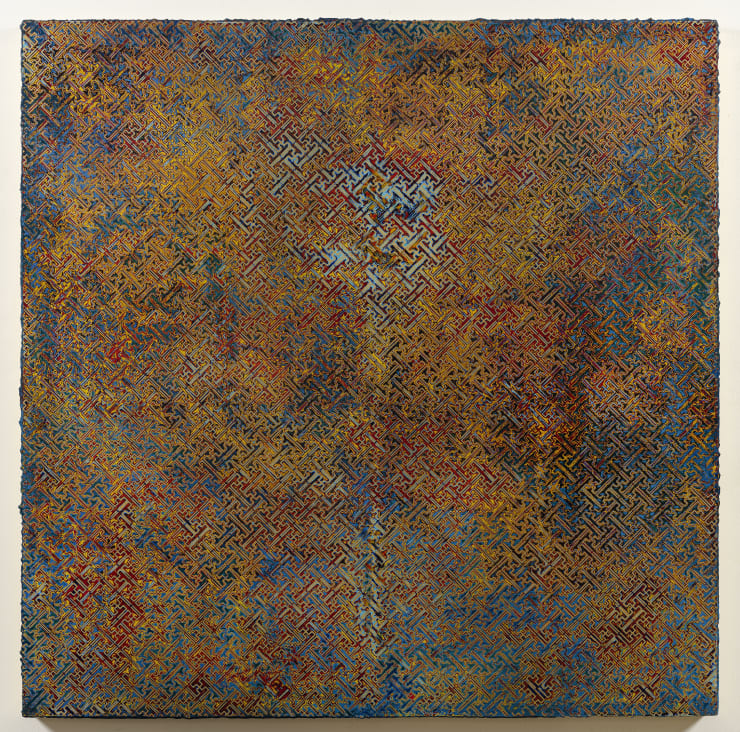 蘇孟鴻, 有抽象表現主義風格的掐絲習作, 2021