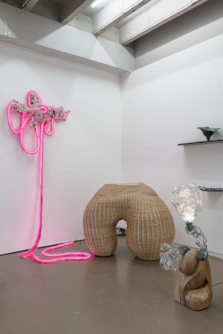 Justina Stipinaitė's design pieces presented at the Galerija VARTAI stand at the Collectible fair Photo: Thomas Hitchcock