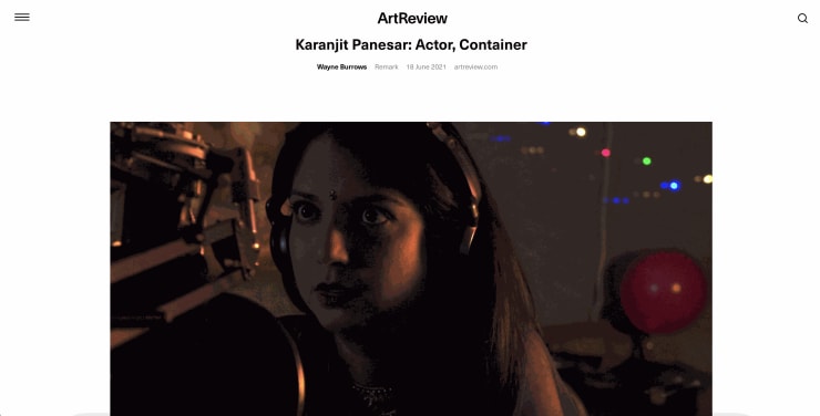 Review: Karanjit Panesar: Actor, Container 