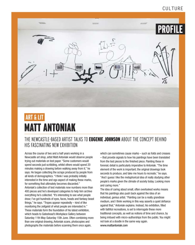Interview with Matt Antoniak, in Narc. Magazine, Issue 150, May 2019