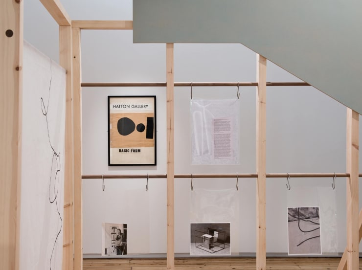 Installation view of Harriet Sutcliffe's 'Archival-Constructions' at Hatton Gallery, 2018