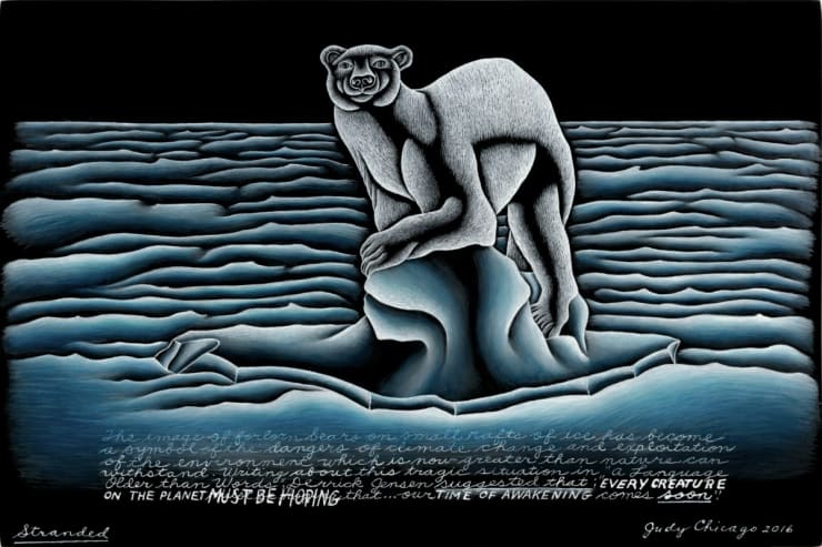“Stranded” from “The End: A Meditation on Death and Extinction,” (2016) by Judy Chicago. (Photo by Donald Woodman/ARS, NY)