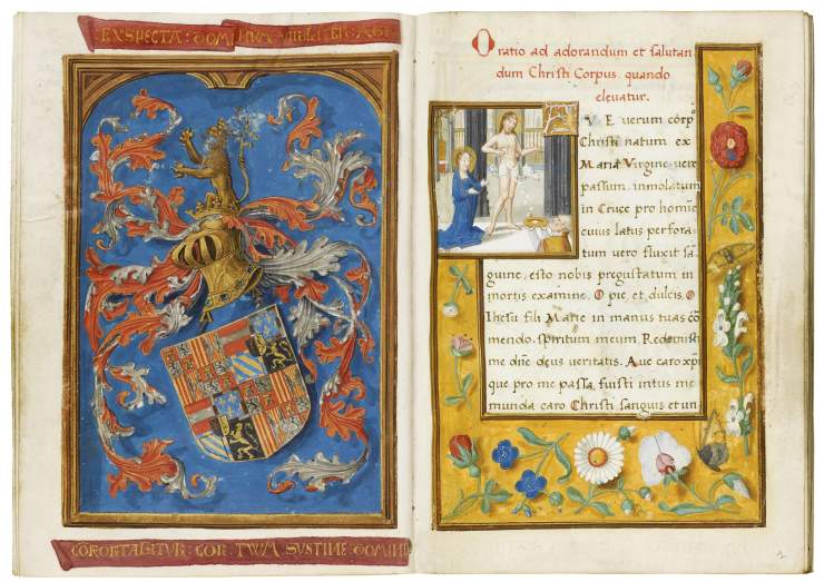 Prayer book for the young Charles V – with his pre-imperial arms