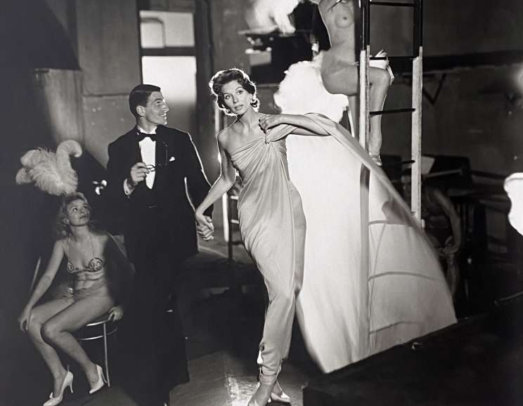 Richard Avedon - <em>Suzy Parker and Robin Tattersall, Evening Dress by Griffe, Folies Bergere, Paris</em>, 1957
