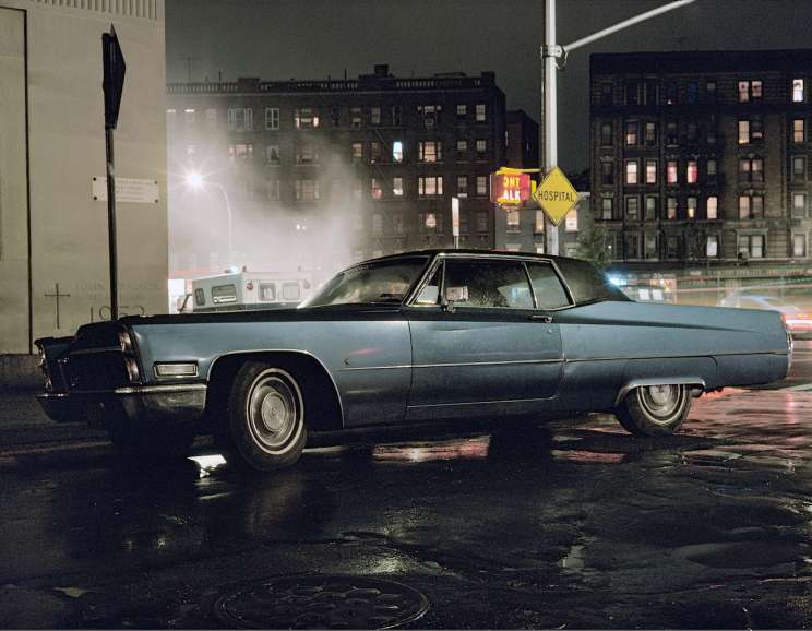Langdon Clay - <em>Marlin Room Car, Cutlass Supreme in front of the Marlin room and Lounge, Hoboken, NJ</em>, 1975