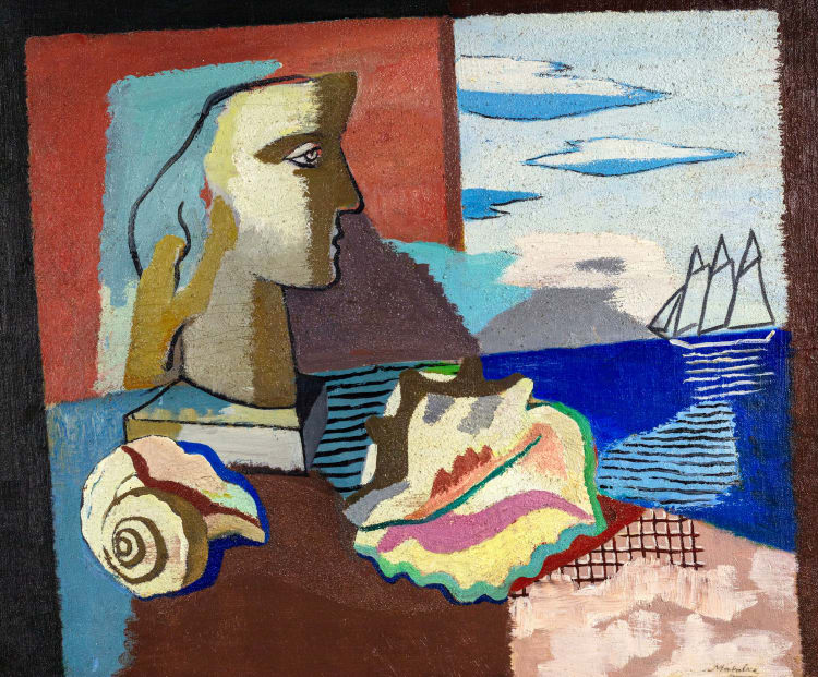 Jan Matulka (1890-1972) Ocean Dreams, c. 1930 Signed at lower right: Matulka Oil and sand on canvas 27¼ x 32½ inches 69.2 x 82.5 cm
