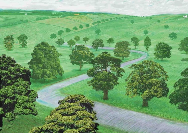 Buy or sell David Hockney, A Bigger Green Valley, computer drawing, 2008