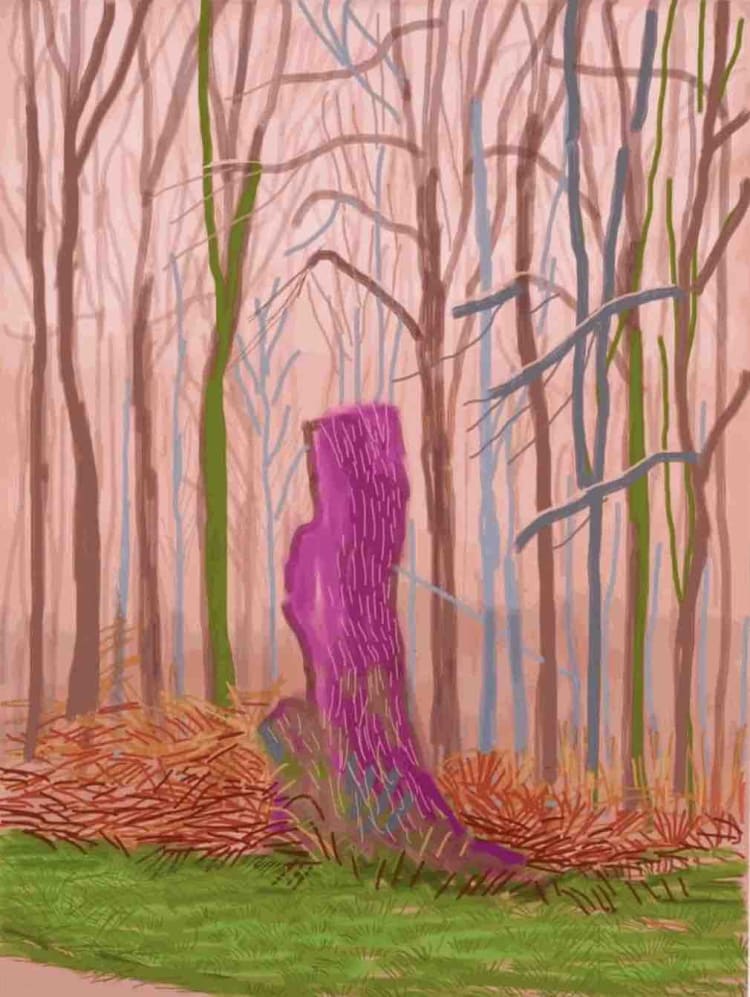 Buy or sell David Hockney, The Arrival of Spring in Woldgate, East Yorkshire, 15 March 2011, iPad drawing