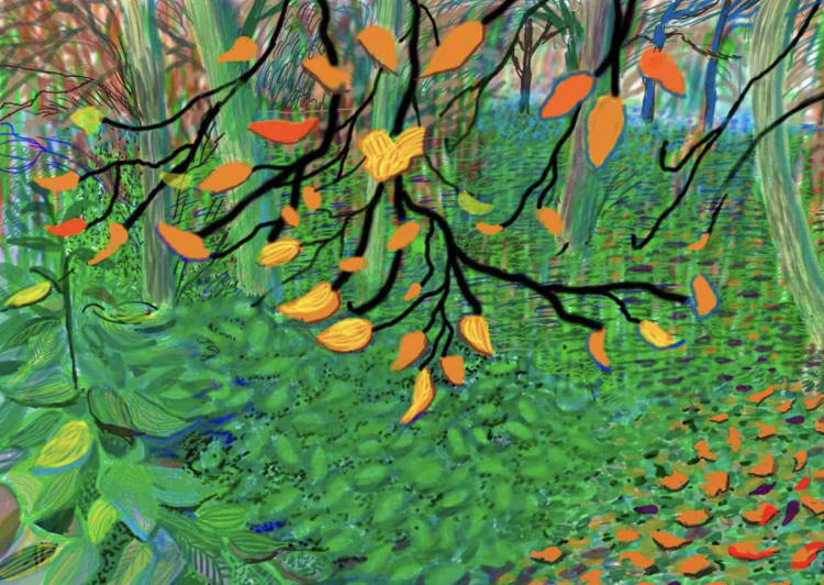 Buy or sell David Hockney, Autumn Leaves, computer drawing, 2008