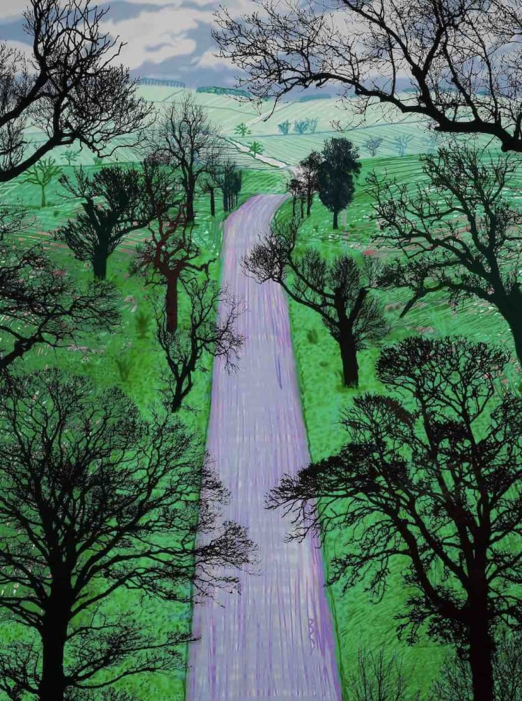 Buy or sell David Hockney, Winter Near Kilham, computer drawing, 2008