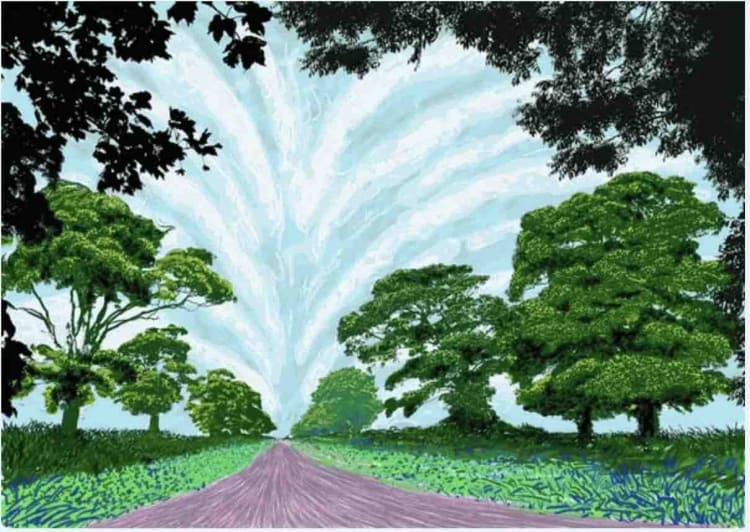Buy or sell David Hockney, Summer Sky, computer drawing, 2008