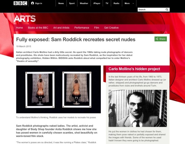 Fully exposed: Sam Roddick recreates secret nudes