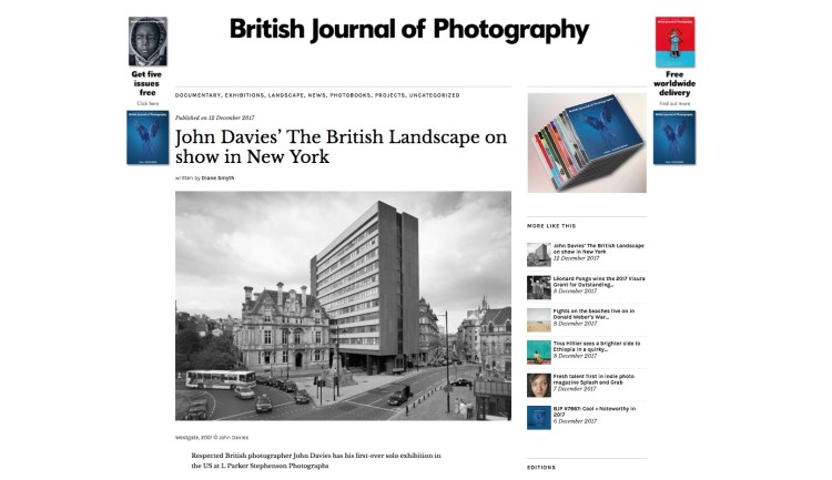 John Davies’ The British Landscape on show in New York
