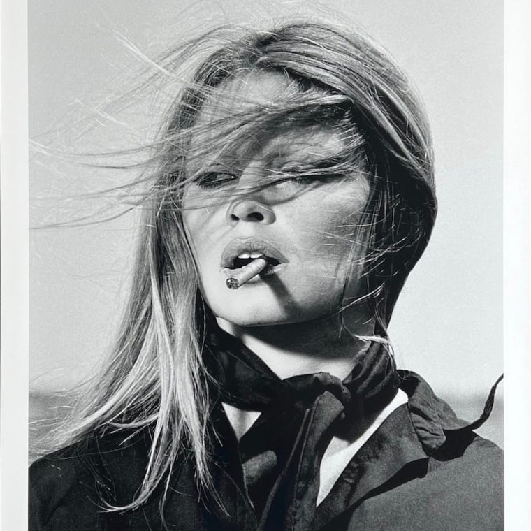 Brigitte Bardot - co-signed print , 1971