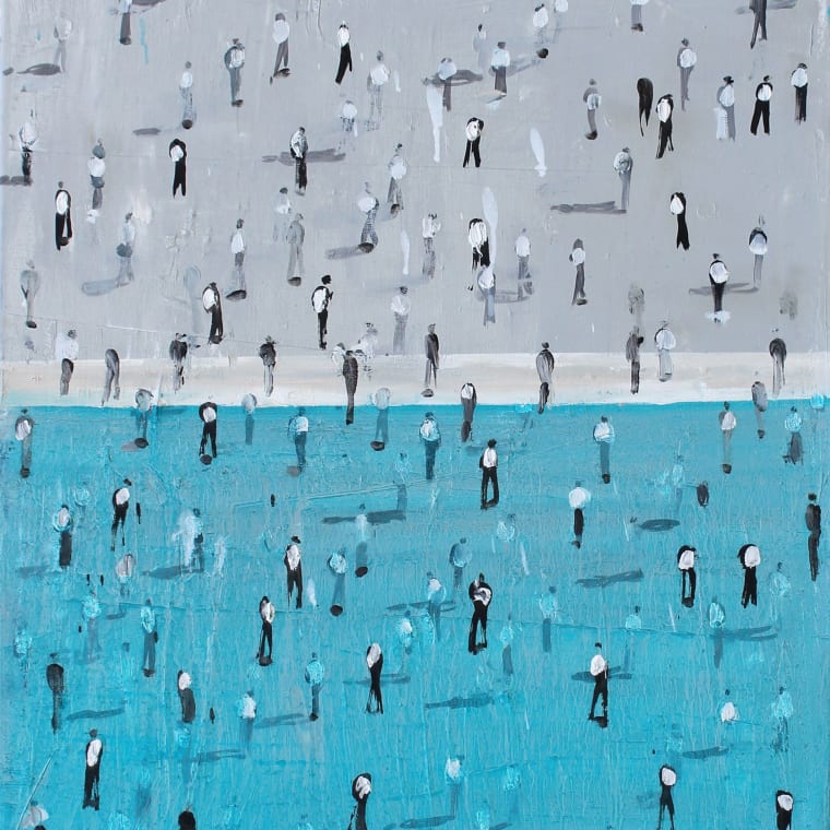 THOMAS HARTMANN, Viele Einzelne 8, 2014, Oil on canvas, 23.62 x 19.69 inches (60 x 50 cm)